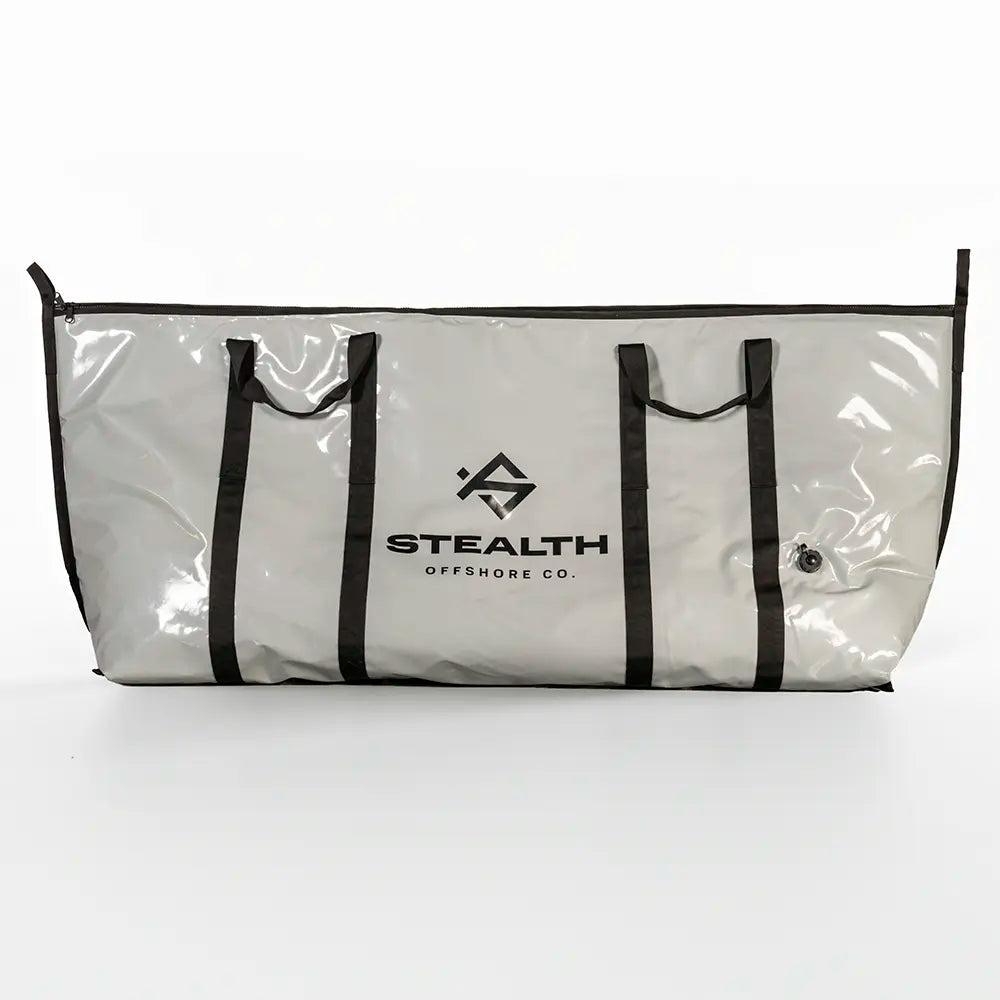 TunaSac offshore fish bag gusseted bottom expanded for fish and ice